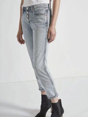 current/elliott zig zag fling jeans with studs